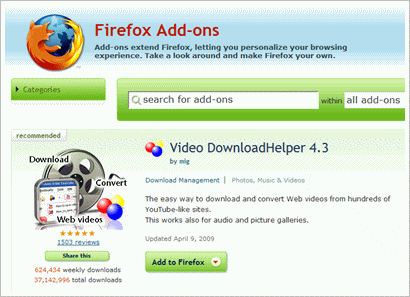 youtube video downloader addon for firefox